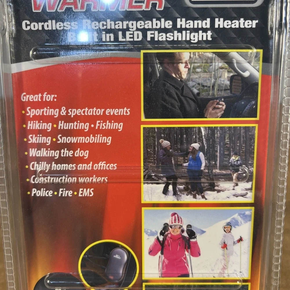 Lot‎ Of 6 GO WARMER Cordless Rechargeable Hand Heater & Power Bank & LED Light